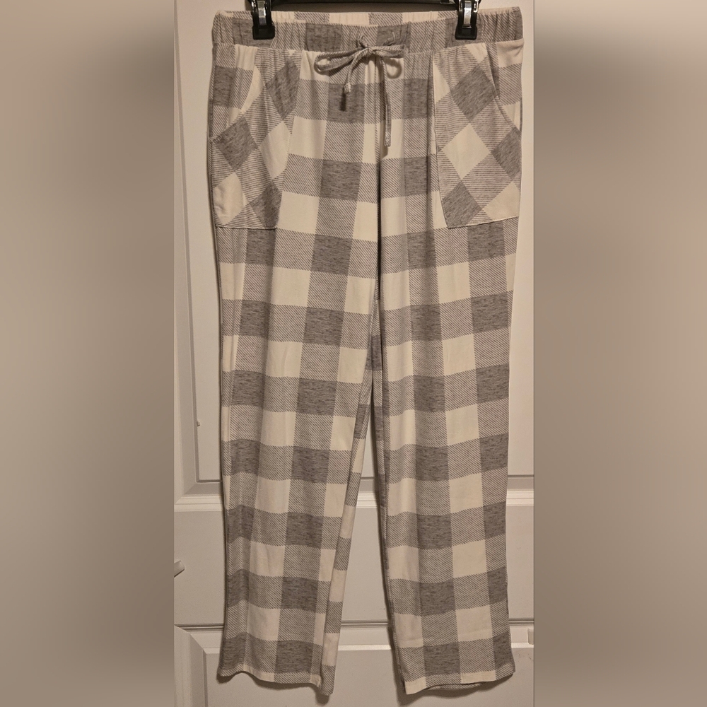 Lucky Brand Gray and Cream Pajama Bottoms